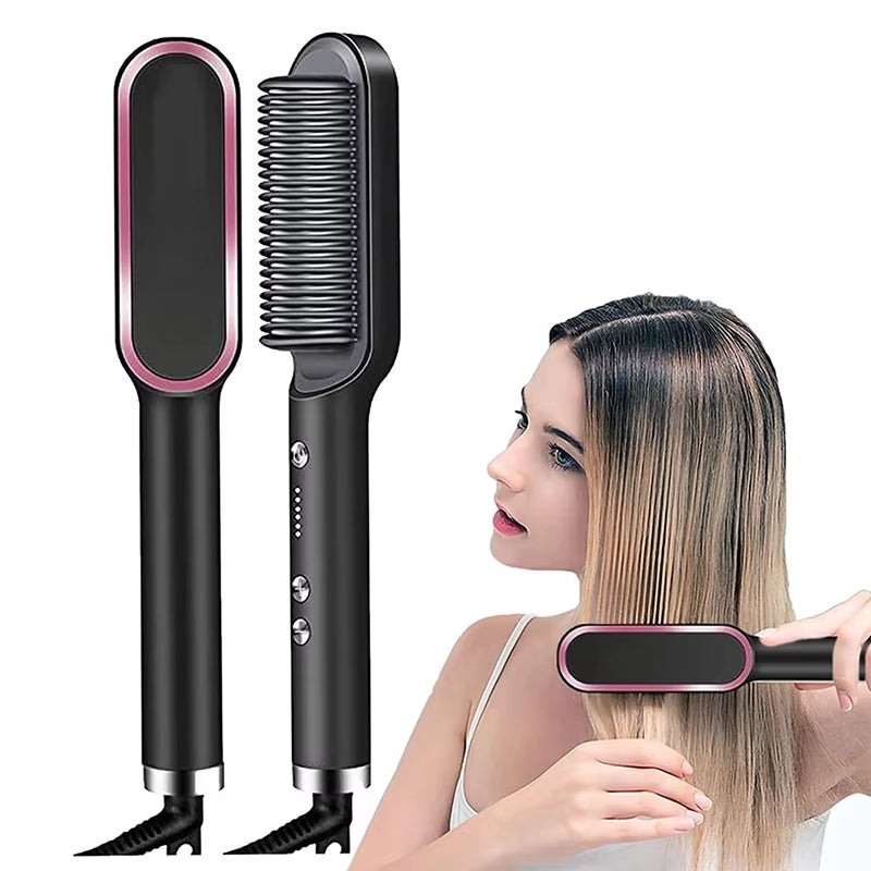 Escova Alisadora de Cabelo Elétrica bivolt