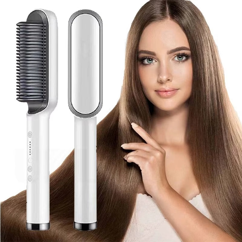 Escova Alisadora de Cabelo Elétrica bivolt