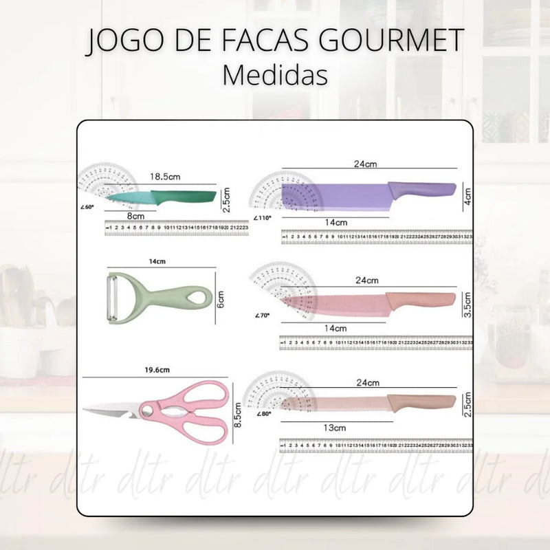 Jogo de Cozinha Gourmet com 6 Peças