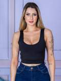 Cropped Feminino Regata com Bojo